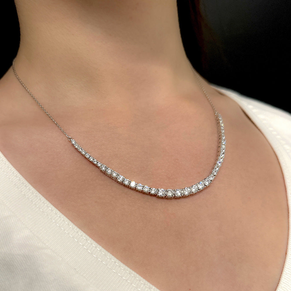 Cascade silver necklace