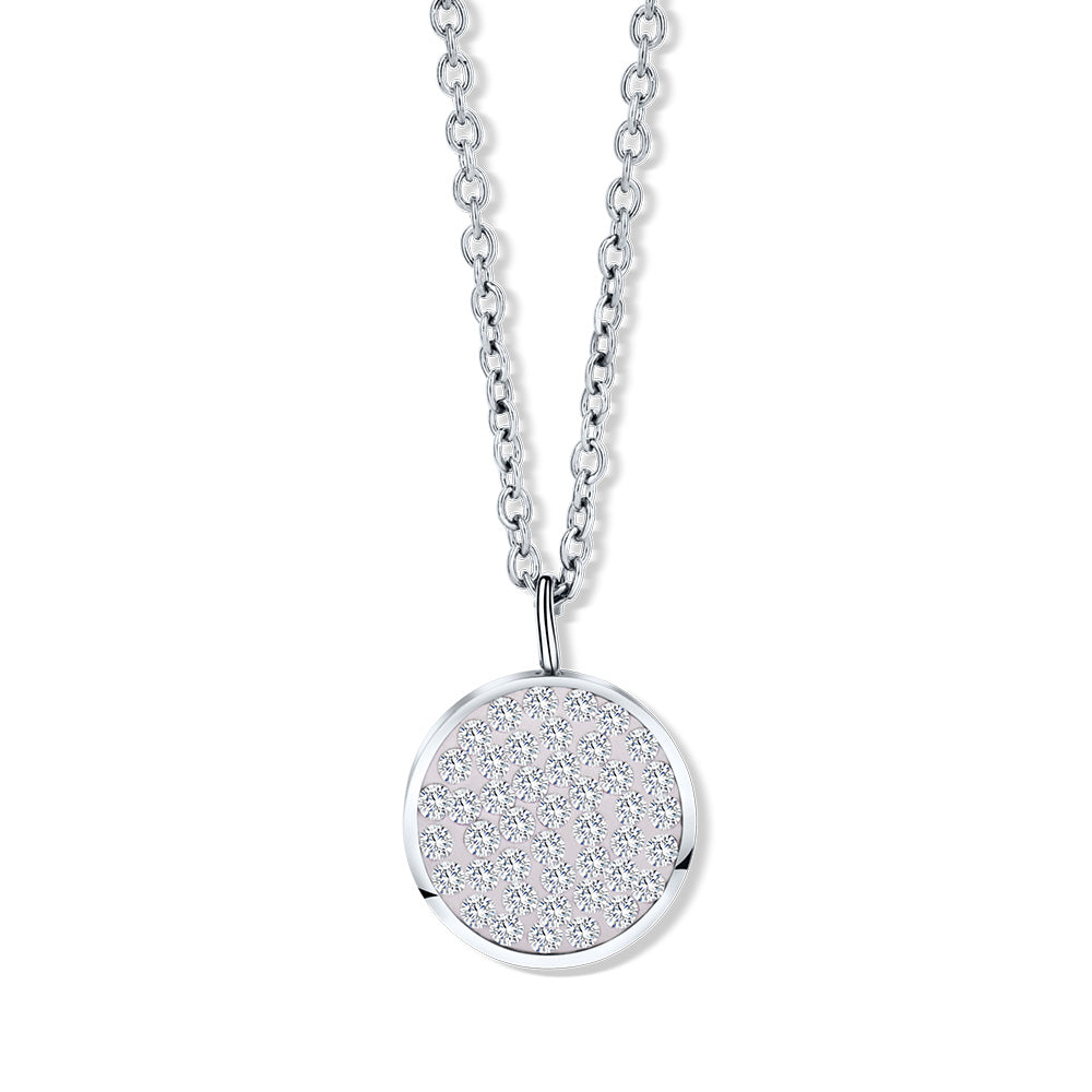 Round coin pendant with chain