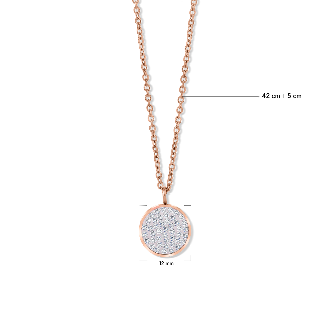 Round coin pendant with chain