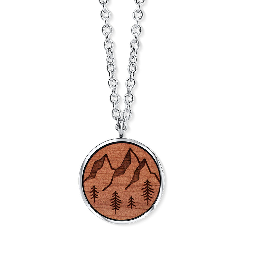 Wooden mountain pendant