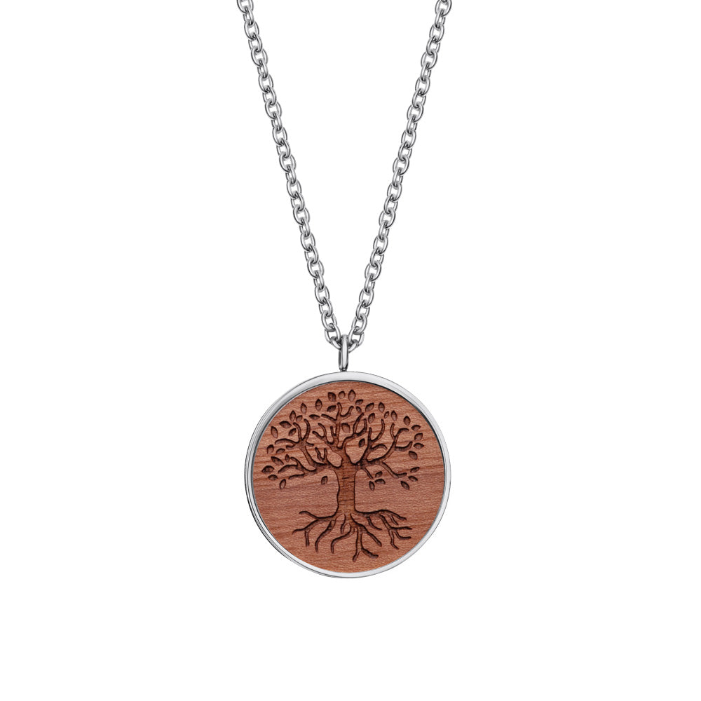 Wooden tree of life pendant