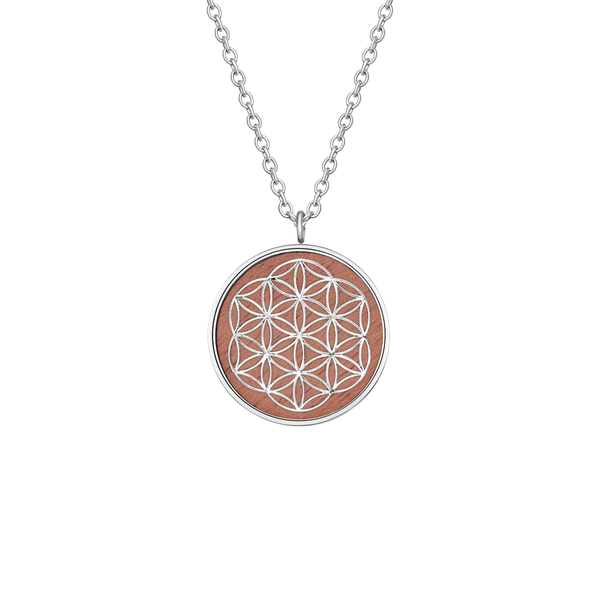 Silver Flower Of Life pendant with chain