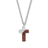 Wooden cross pendant