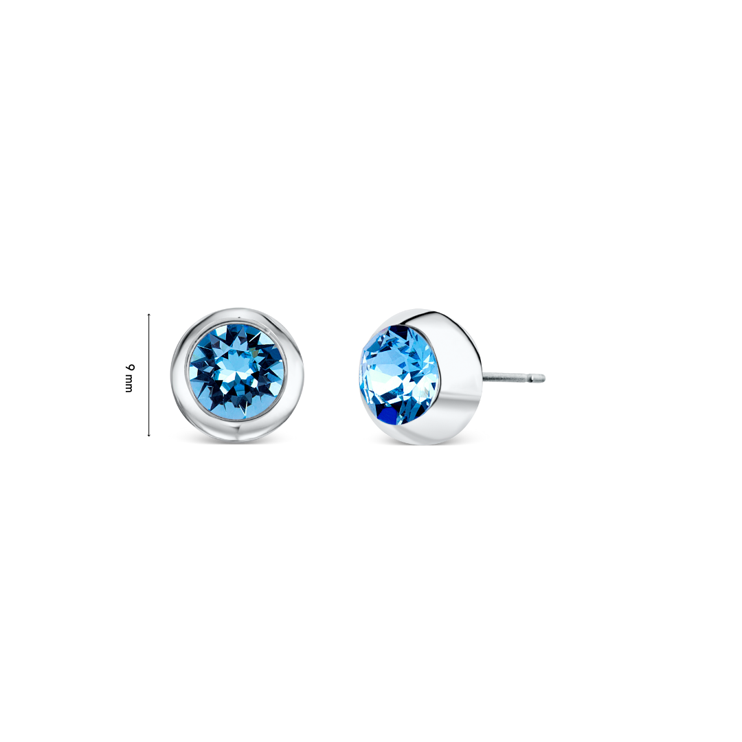 Round Solitaire Small Earrings