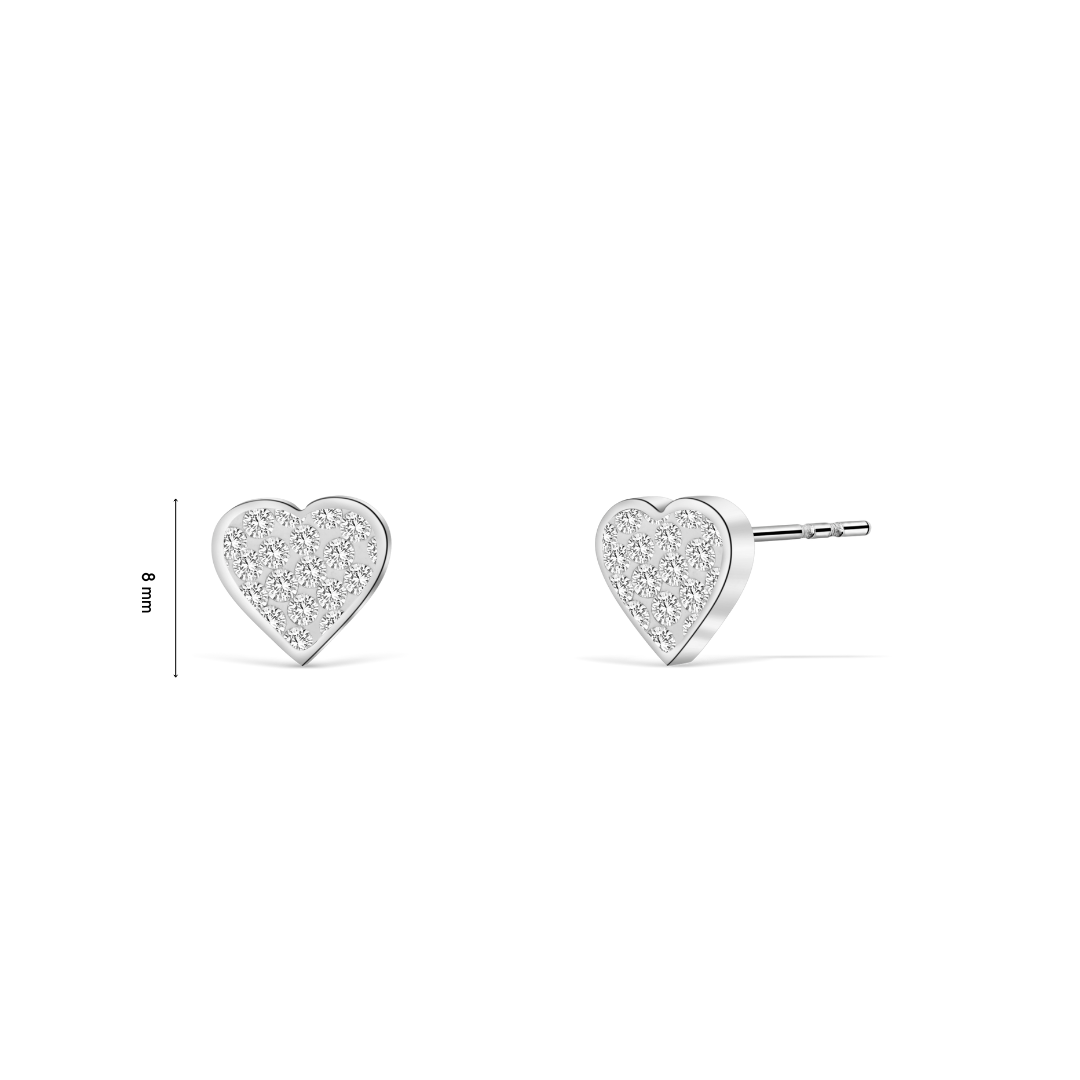 Pendientes de moneda en forma de corazón