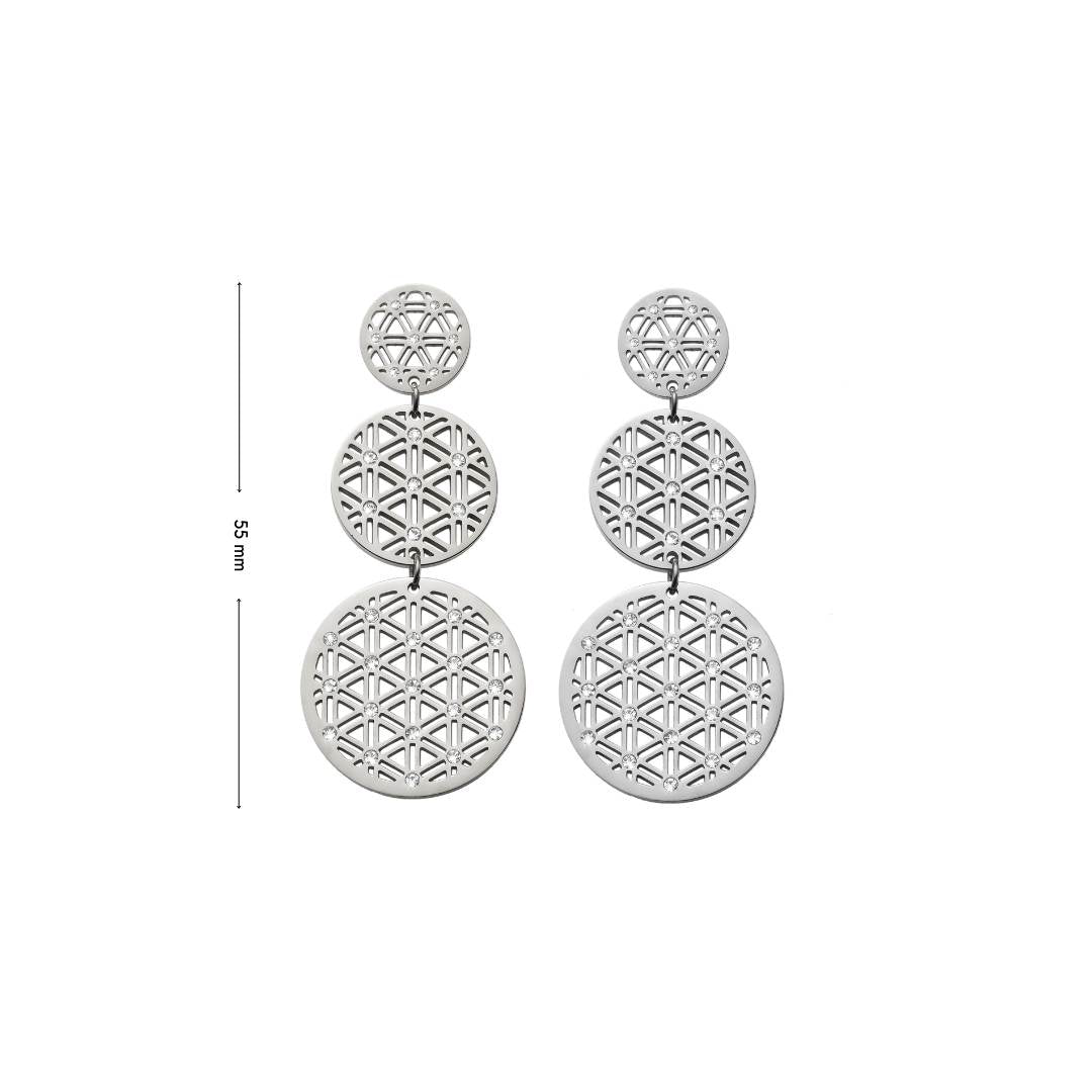 Flower of life long earrings