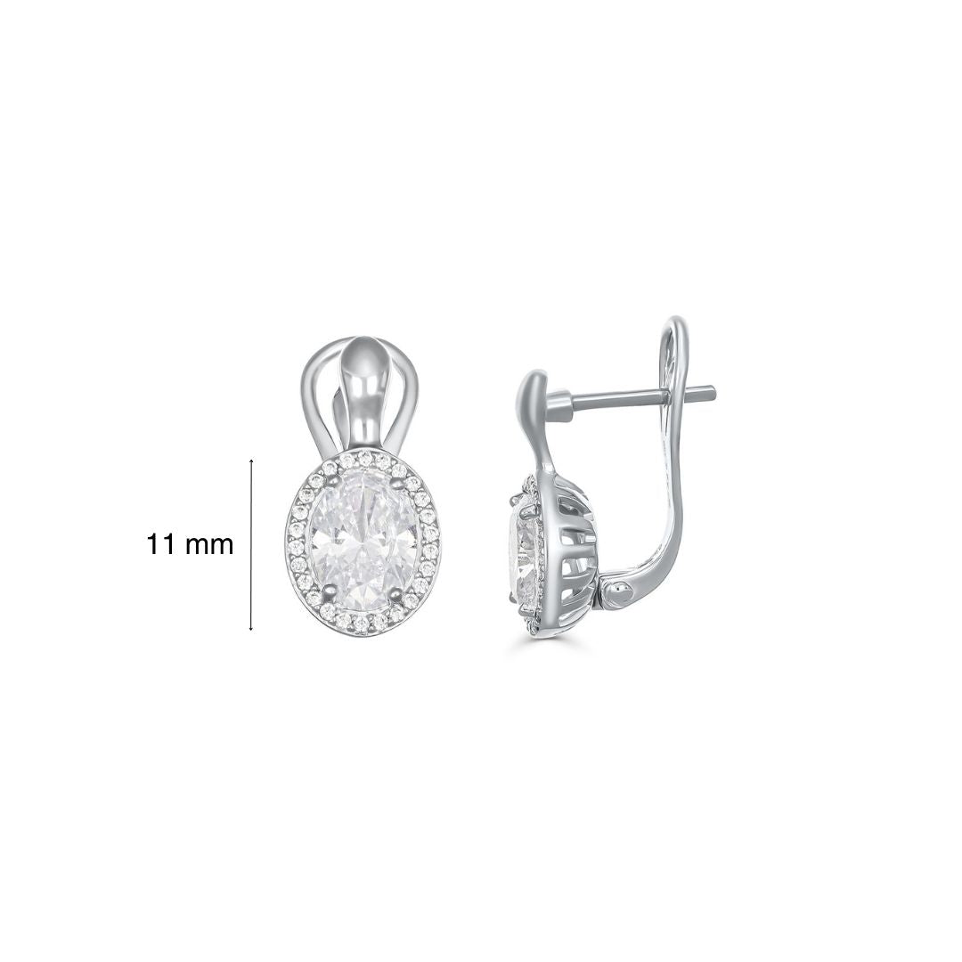 Noble oval earring