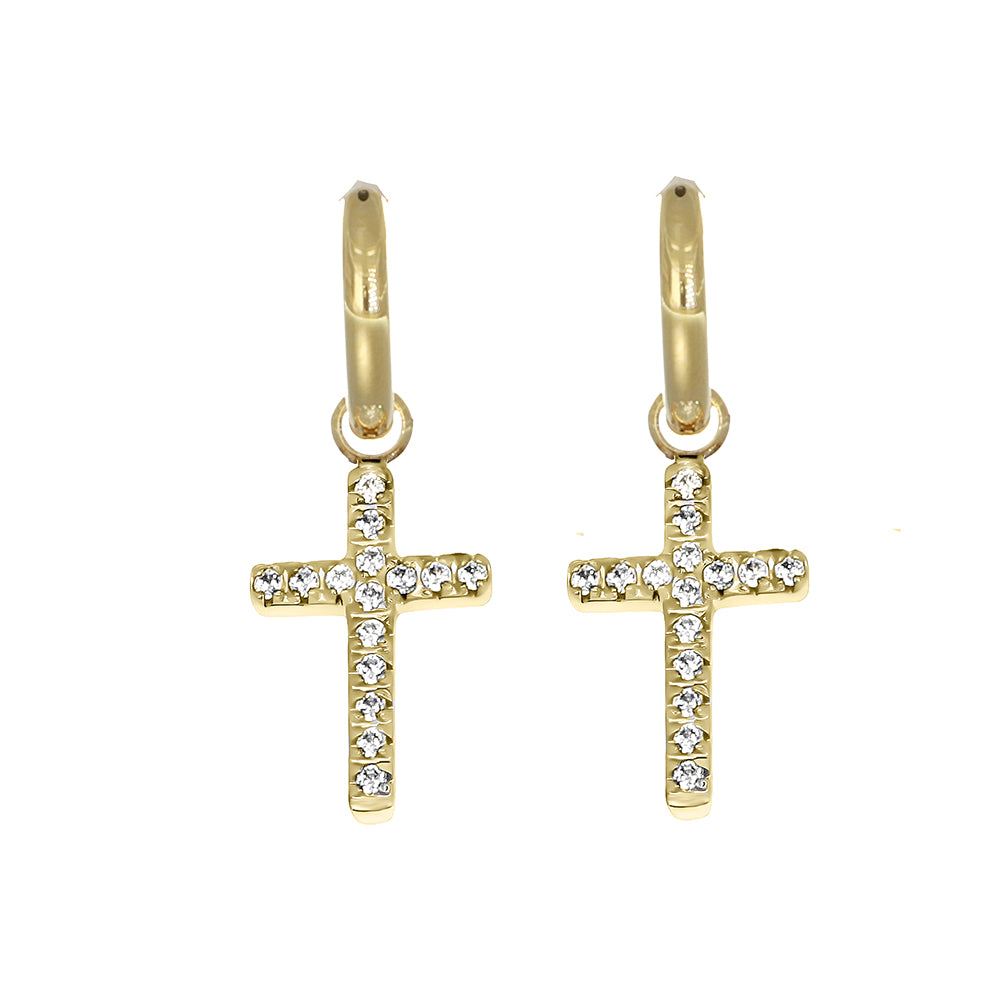 Aretes de aro cruzados