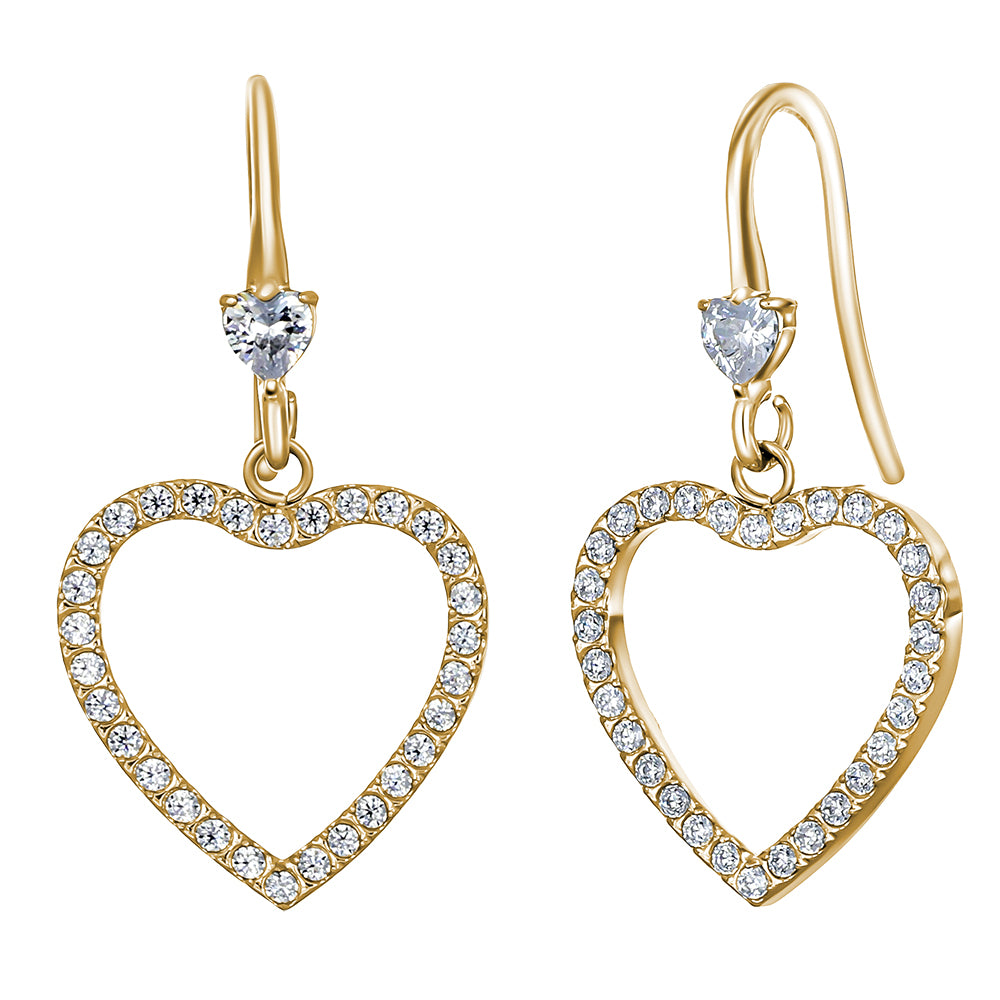 brill heart earrings