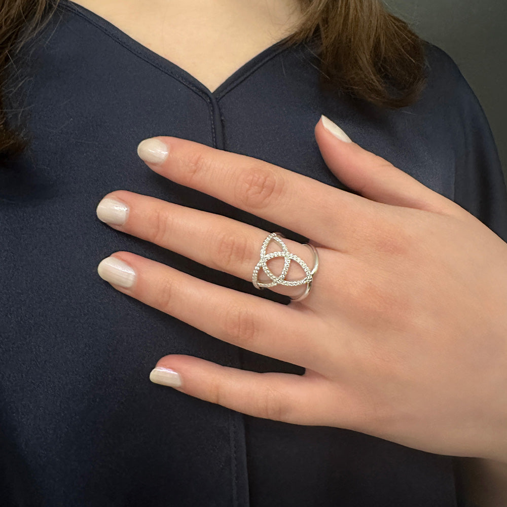 Celtic knot silver ring