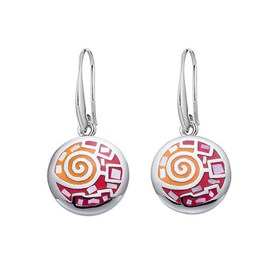 Spiral hanging earrings