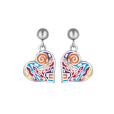 Trencadis small heart earrings