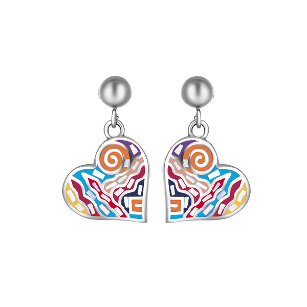 Trencadis small heart earrings