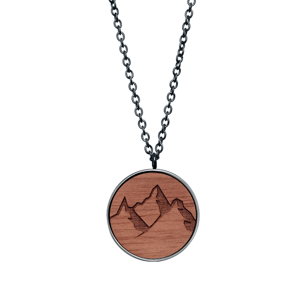 Mountain Edges pendant with chain