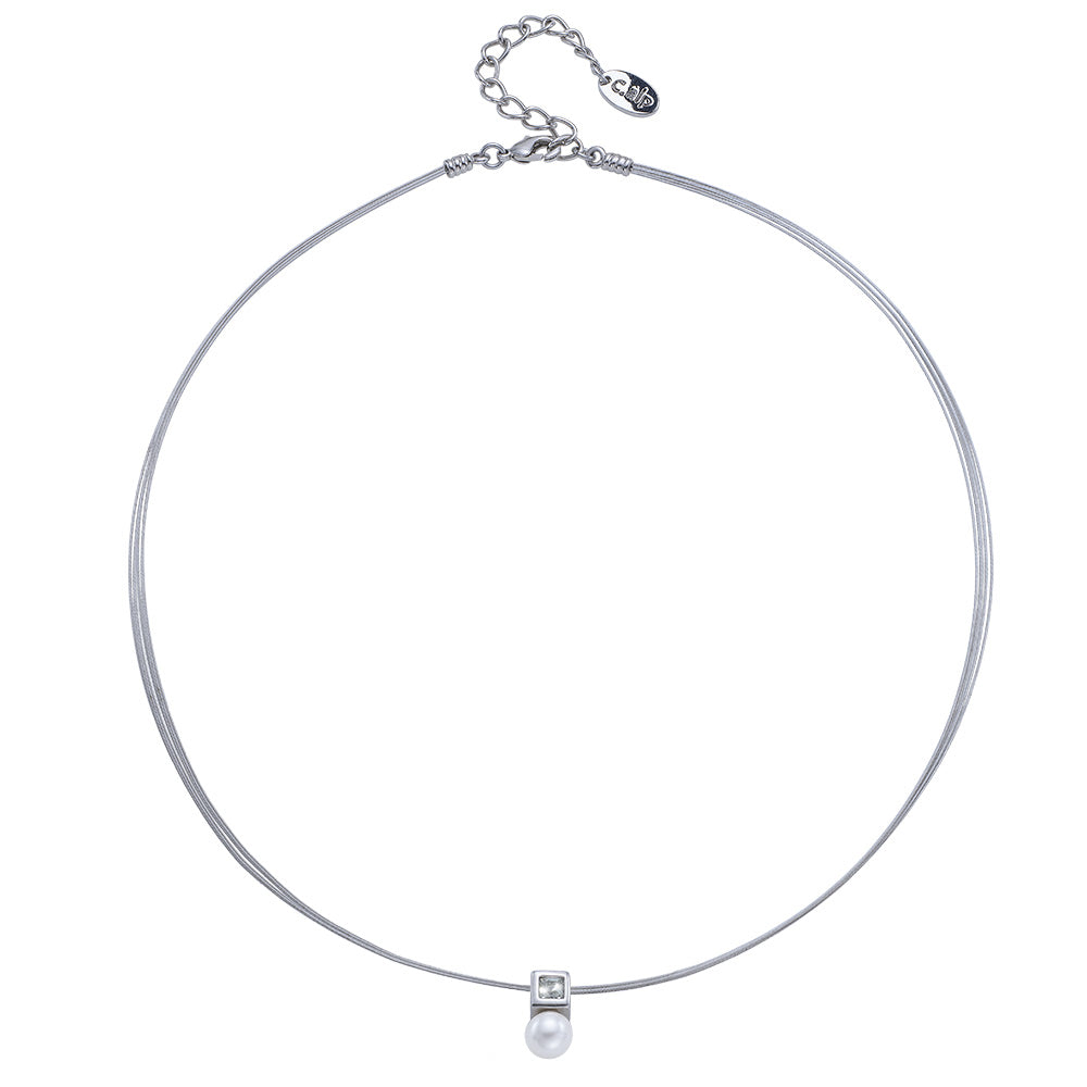 square pearl collier