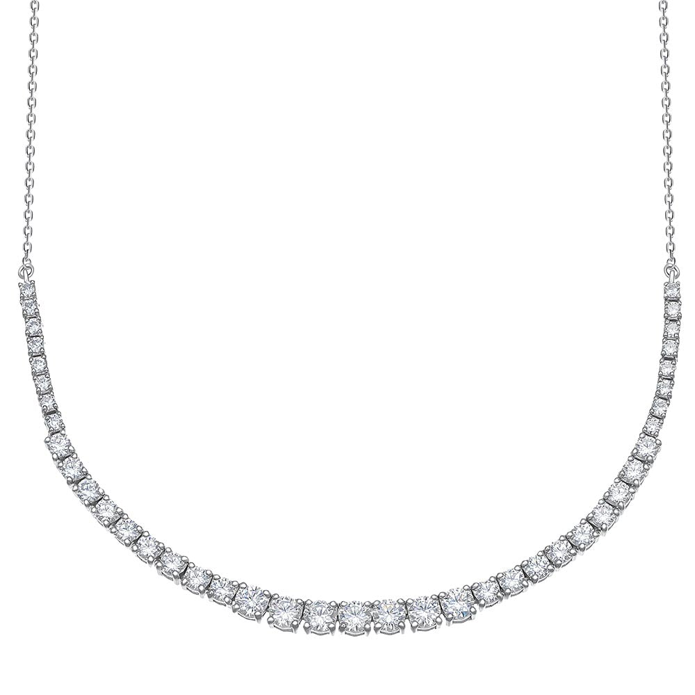 Cascade silver necklace