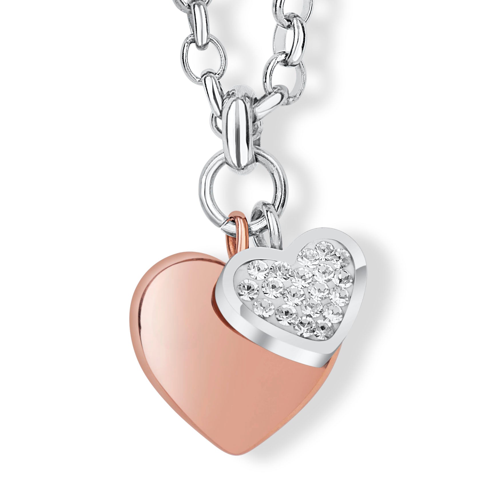 Crystal Heart Anhänger mit Kette Produktfoto