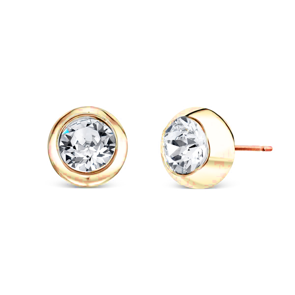 Round Solitaire Small Earrings