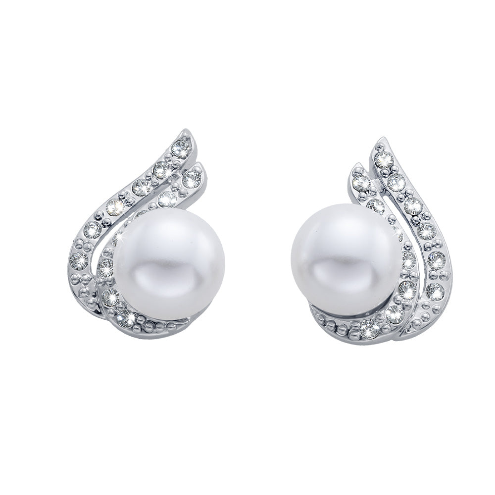 Side Pearl Pin Earrings