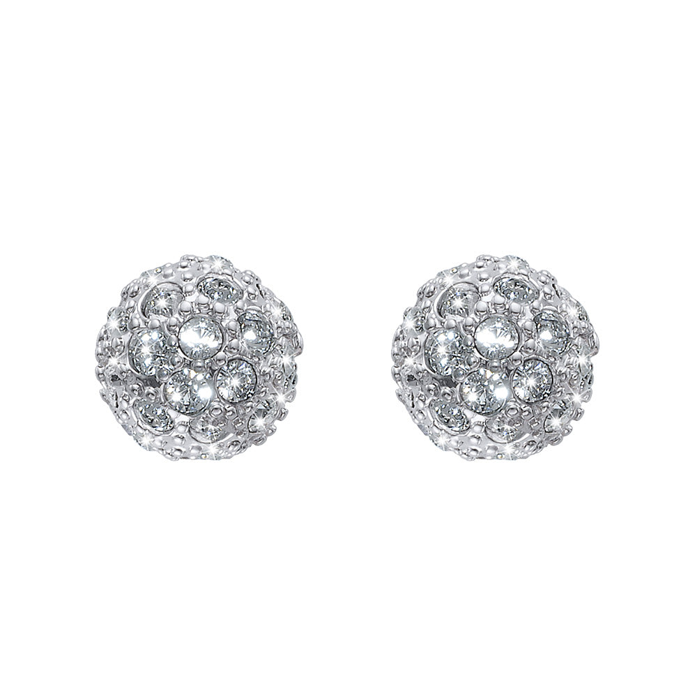 Pave Ball Pin Earrings