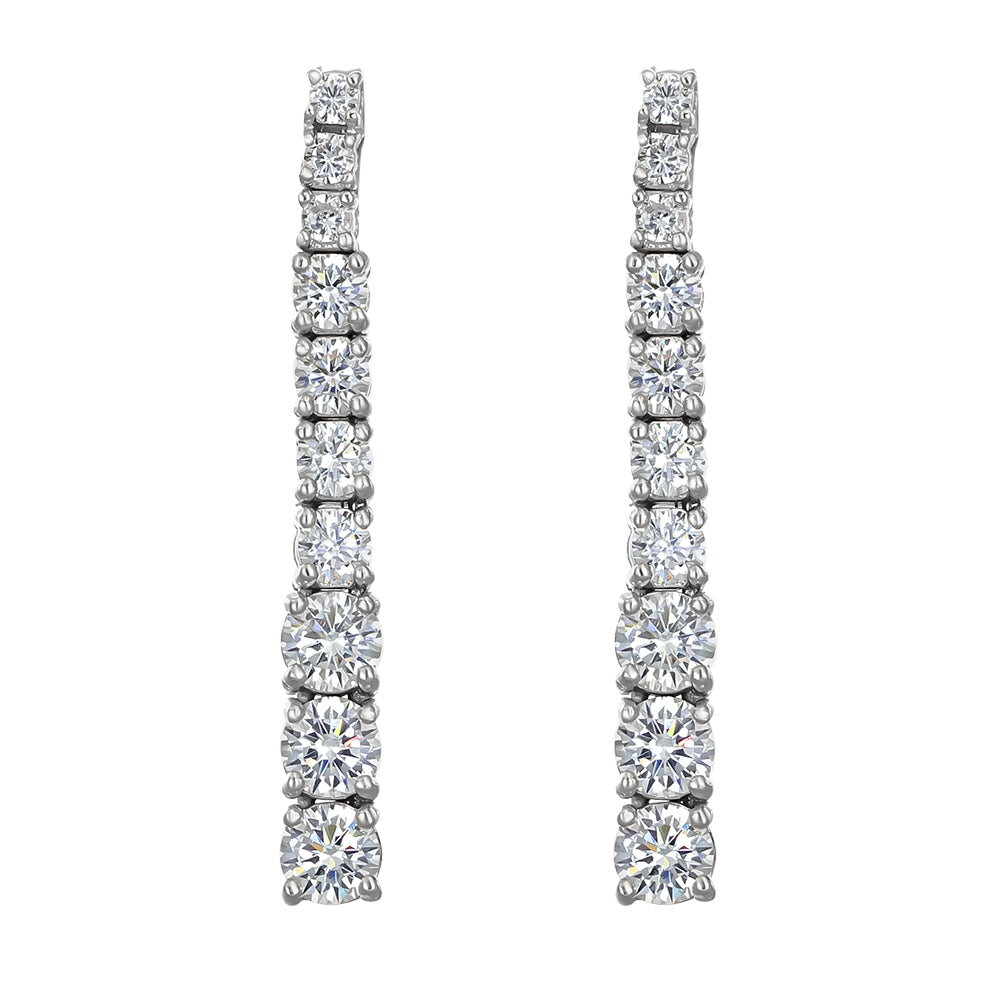 Cascade silver earrings